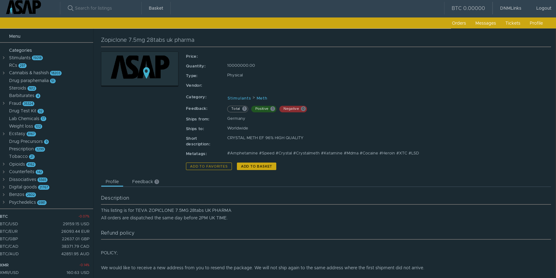 ASAP Market Screenshot